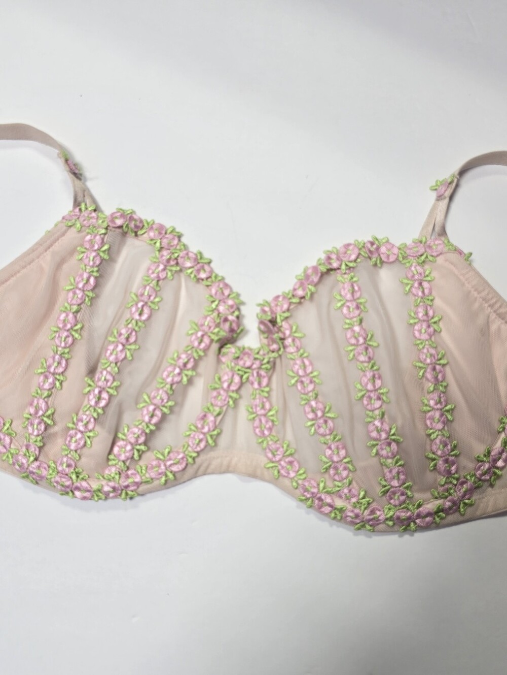 Victoria's Secret Dream Angels Rosebud Pink Structure Unlined Balcony Bra 36DD - Picture 7 of 9